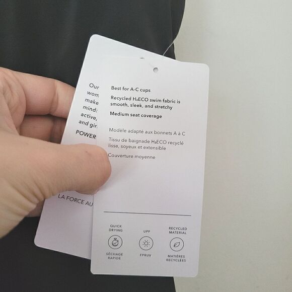 Athleta Malibu Swimsuit One Piece Black Strappy NWT Small - Picture 10 of 13